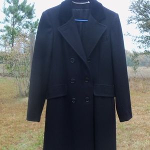 Lord & Taylor black long wool coat small medium